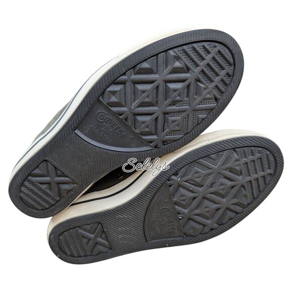 Converse 2014 Platform Plus Sherpa Hidden Wedge Grey Suede Sneaker Boot 7.5 - Picture 7 of 11